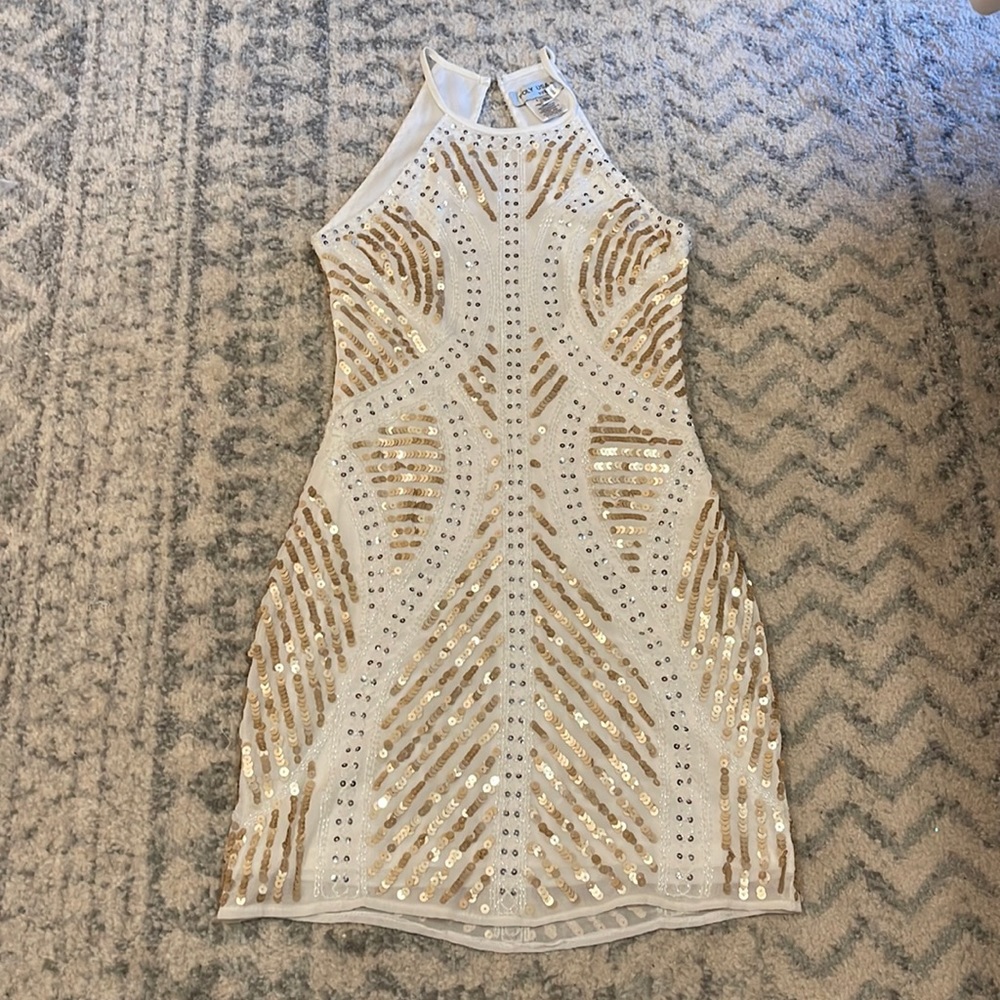 White beaded dress